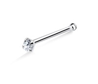 Colorless Stone Set Bone Nose Stud NSKD-840